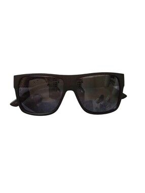 Matte Black Square Frame Sunglasses - Dark Lenses